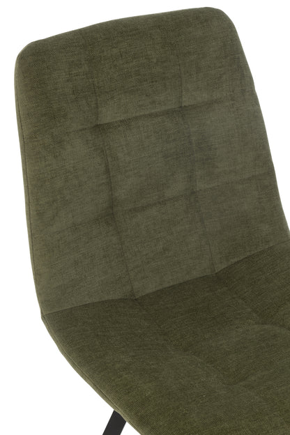 Eetkamerstoel Clark Metaal/Polyester Groen