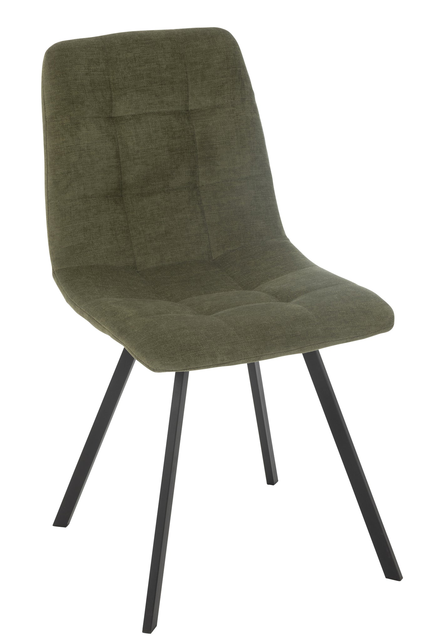 Eetkamerstoel Clark Metaal/Polyester Groen