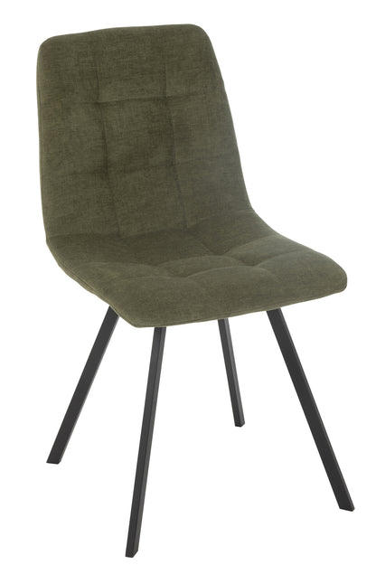 Eetkamerstoel Clark Metaal/Polyester Groen