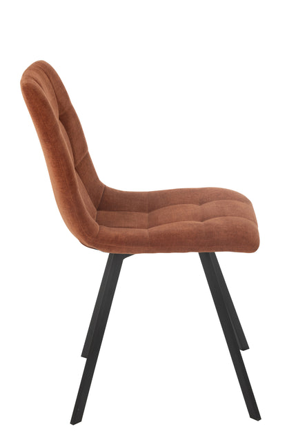 Eetkamerstoel Clark Metaal/Polyester Roest