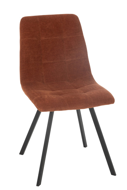 Eetkamerstoel Clark Metaal/Polyester Roest