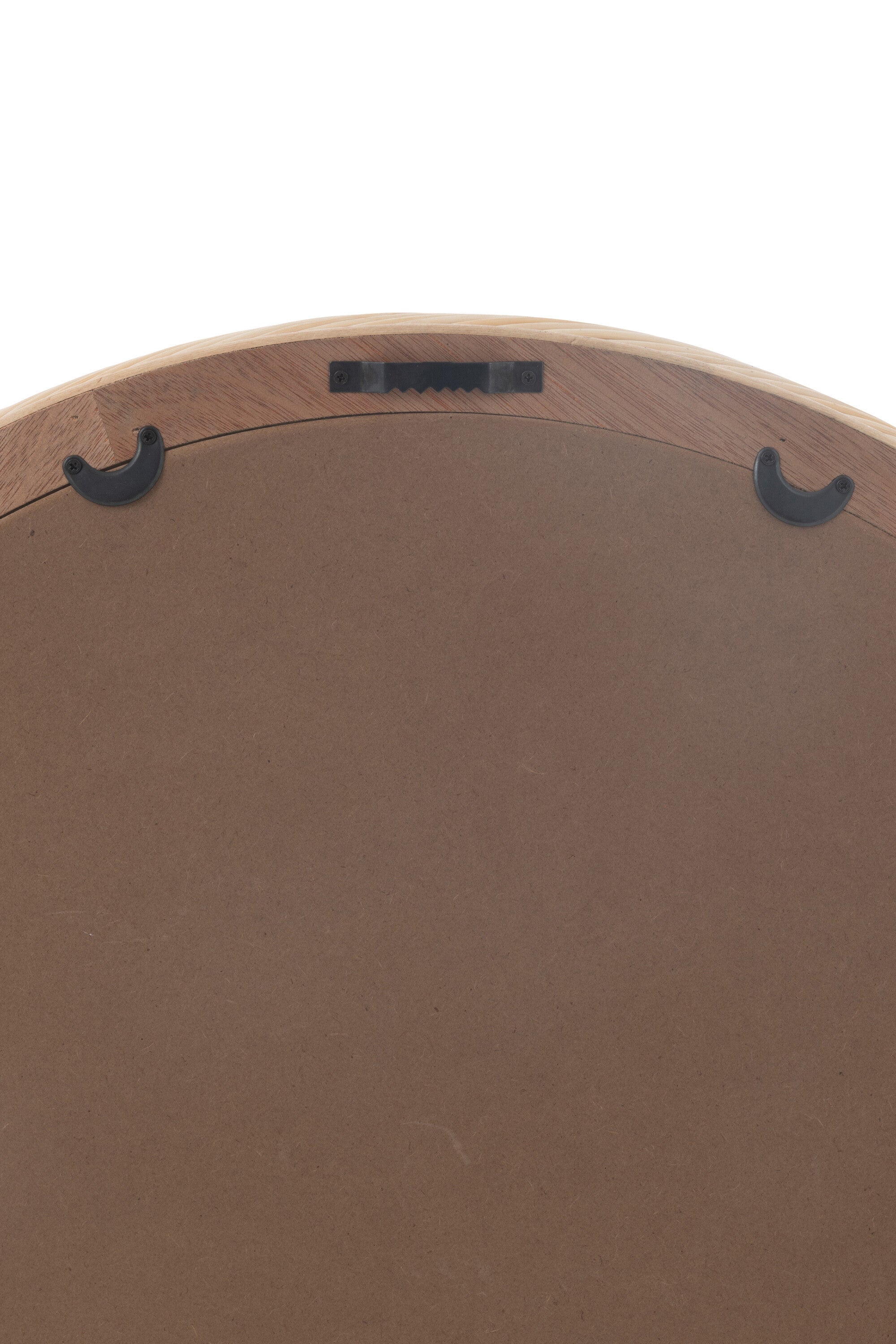 Wandspiegel rond rotan/glas natuurlijk medium