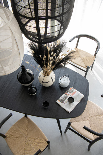 Hanglamp Ion Linnen/Bamboe Wit Klein