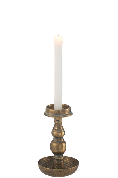 Kaarsenhouder Antiek Metaal Goud