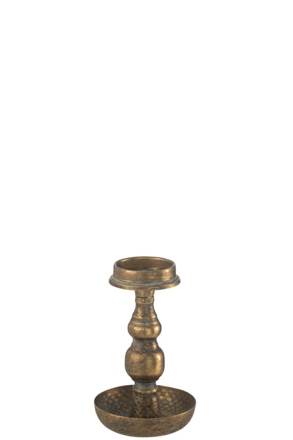Kaarsenhouder Antiek Metaal Goud