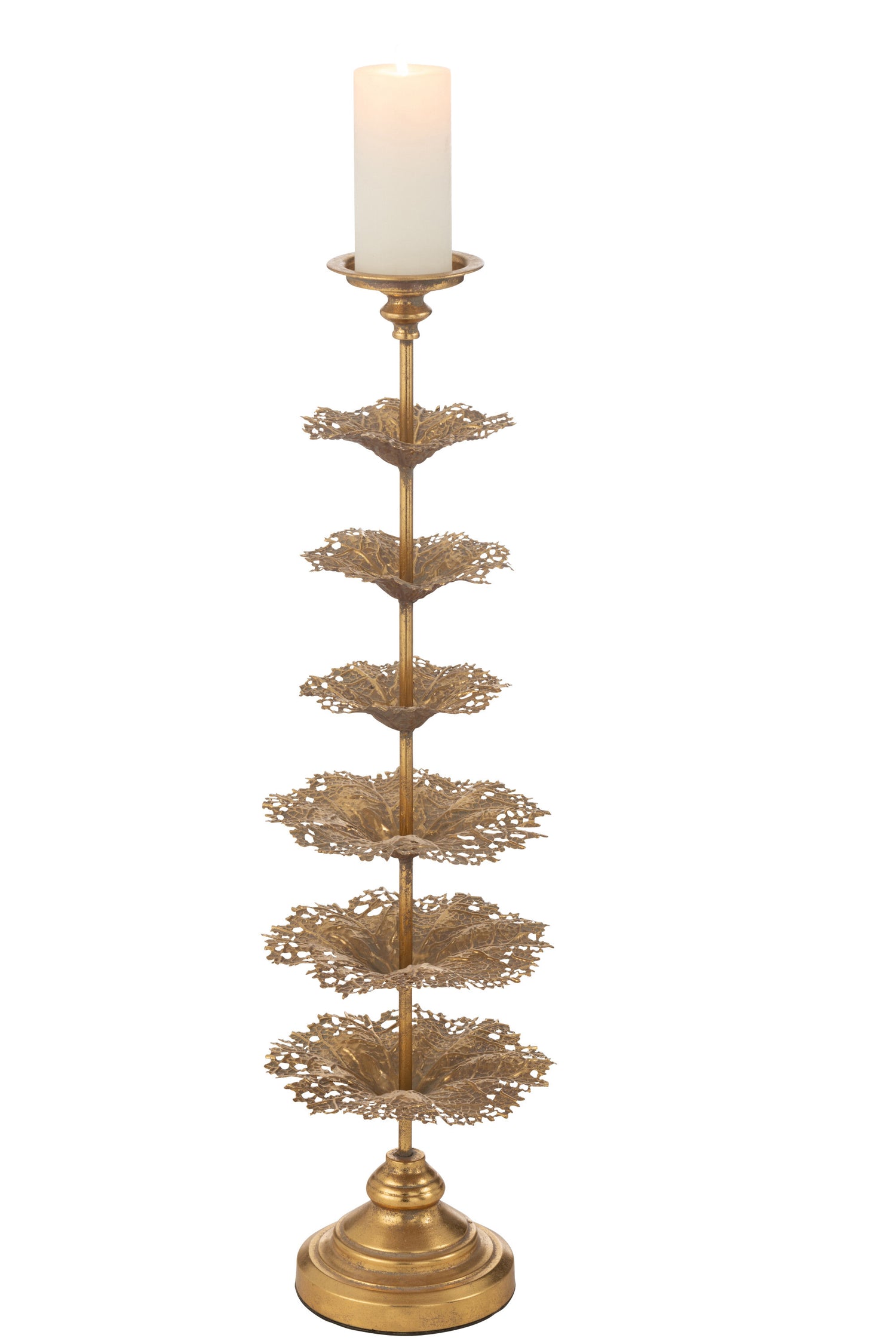 Kaarsenhouder Boom Metaal Goud Groot