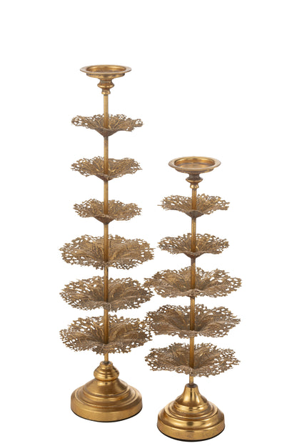 Kaarsenhouder Boom Metaal Goud Groot