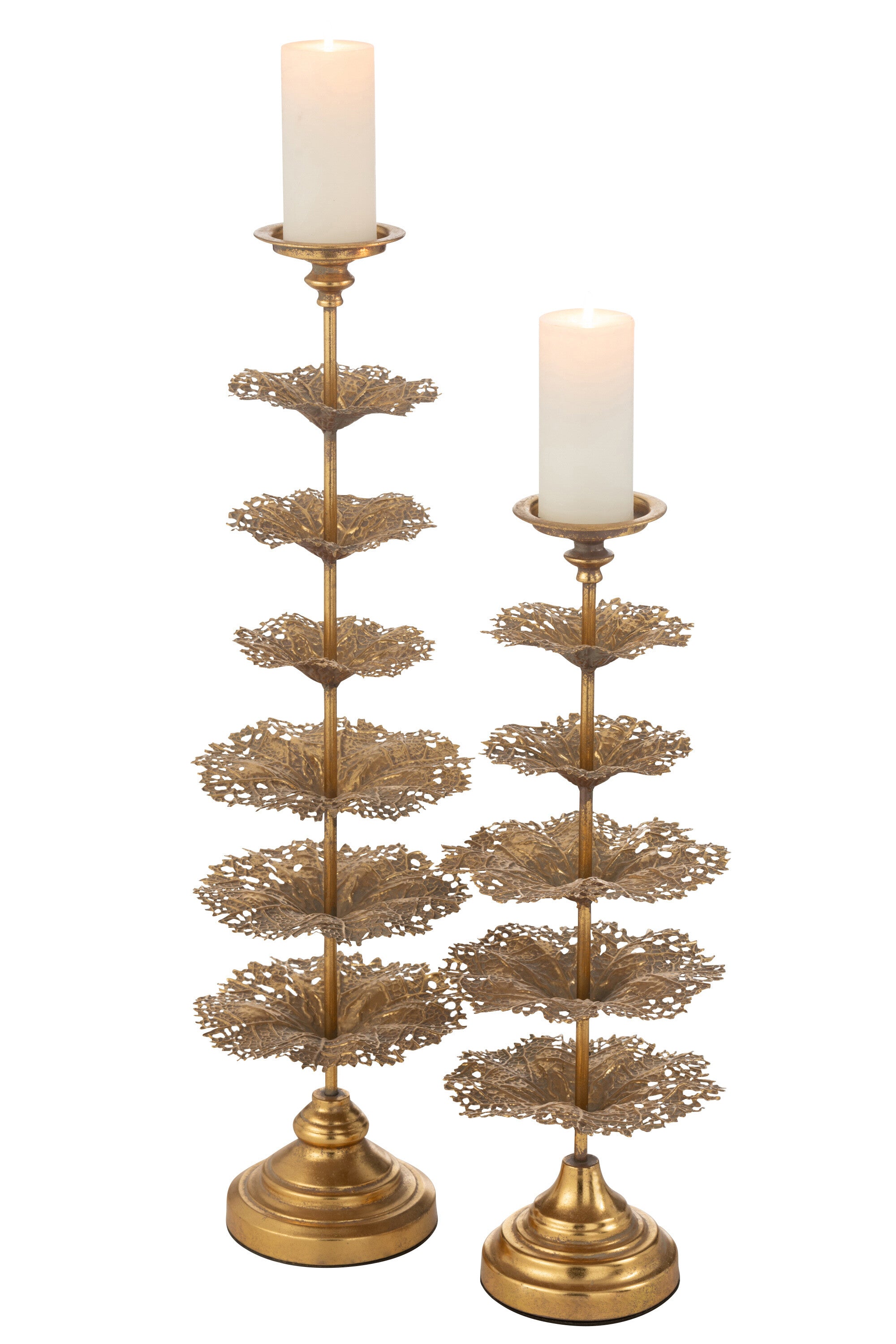 Kaarsenhouder Boom Metaal Goud Groot