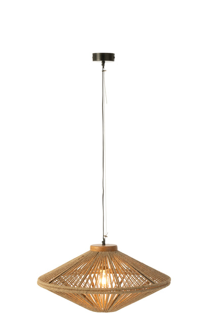 J-Line Hanglamp Ovni Ijzer/Jute Naturel Small