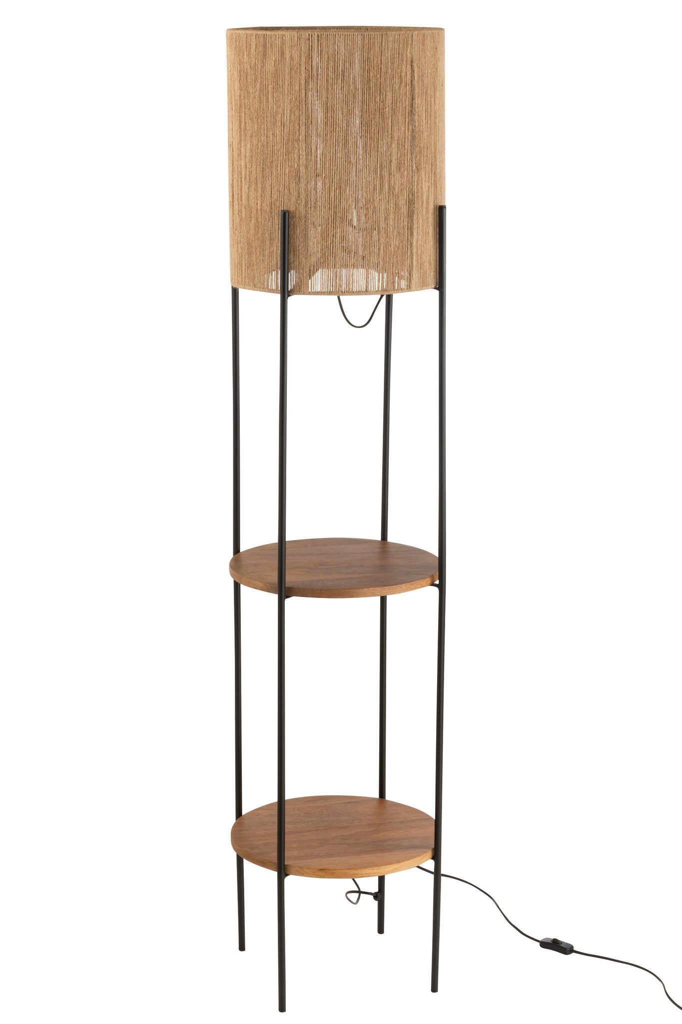 Lamp IJzer/Mango Nat/Zwart
