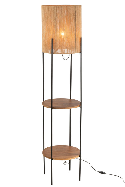 Lamp IJzer/Mango Nat/Zwart
