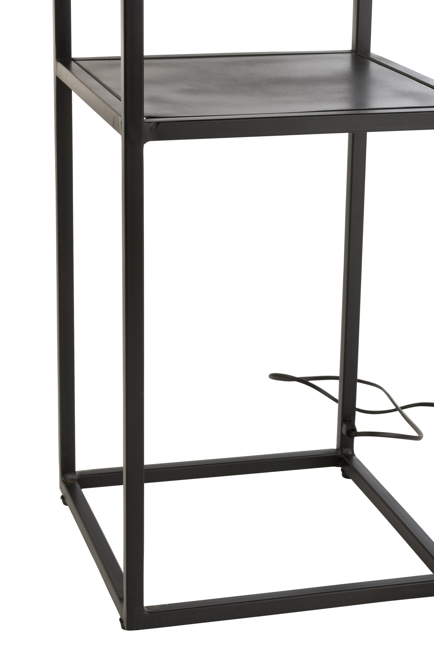 Lamp Vierkant IJzer/Jute Natuur/Zwart