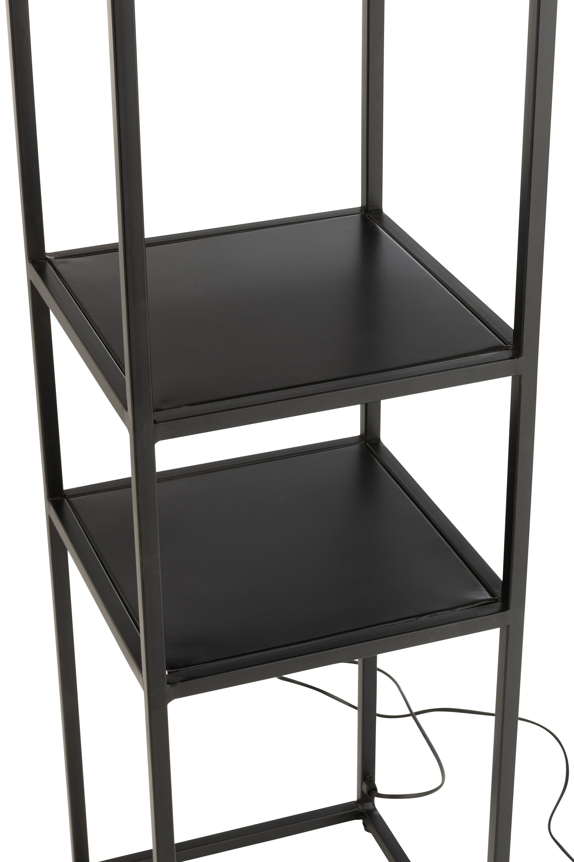 Lamp Vierkant IJzer/Jute Natuur/Zwart