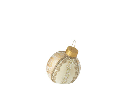 Kerstbal Decoratie Patronen Polyfoam/Textiel Goud Medium