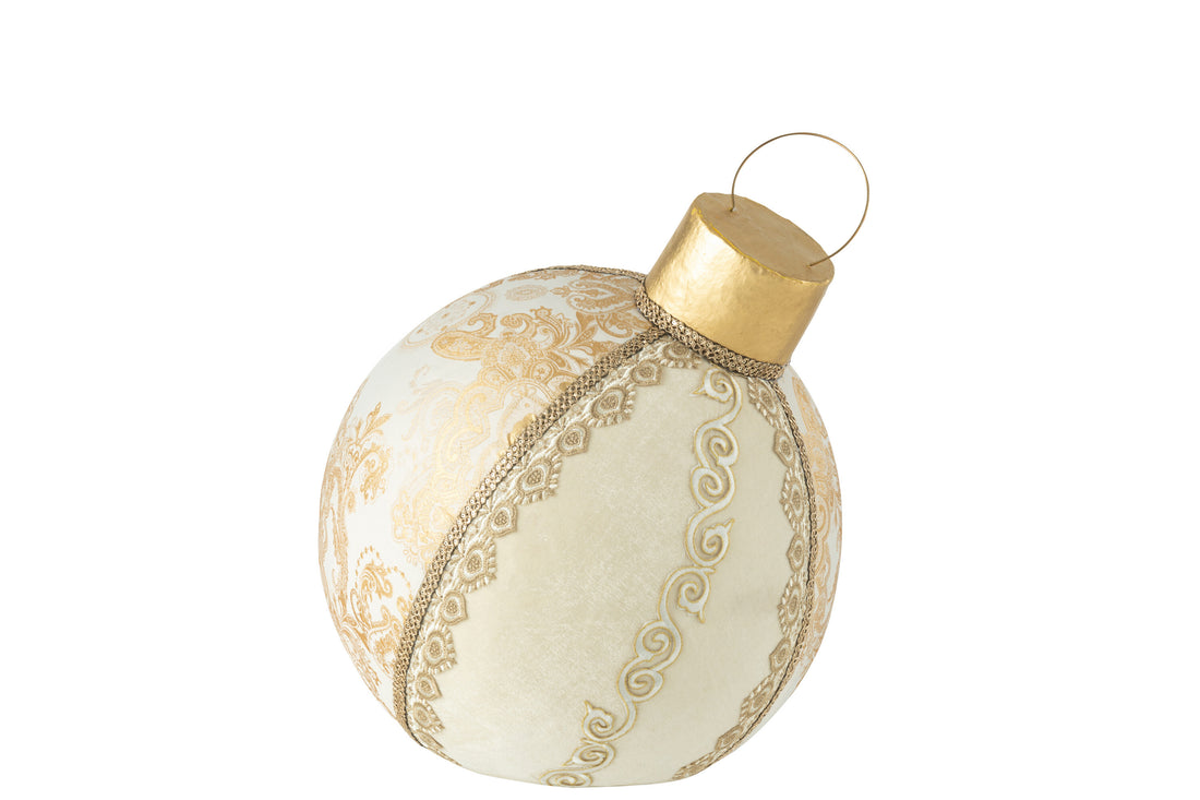 Kerstbal Decoratie Patronen Polyfoam/Textiel Goud Groot