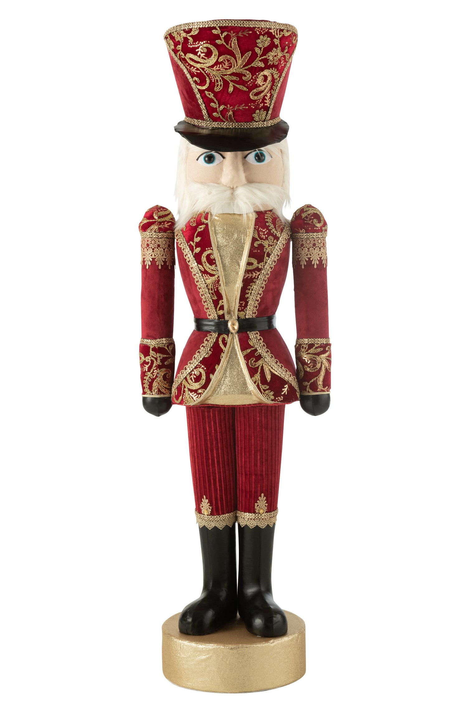 Notenkraker Staand Polyfoam/Textiel Rood/Goud