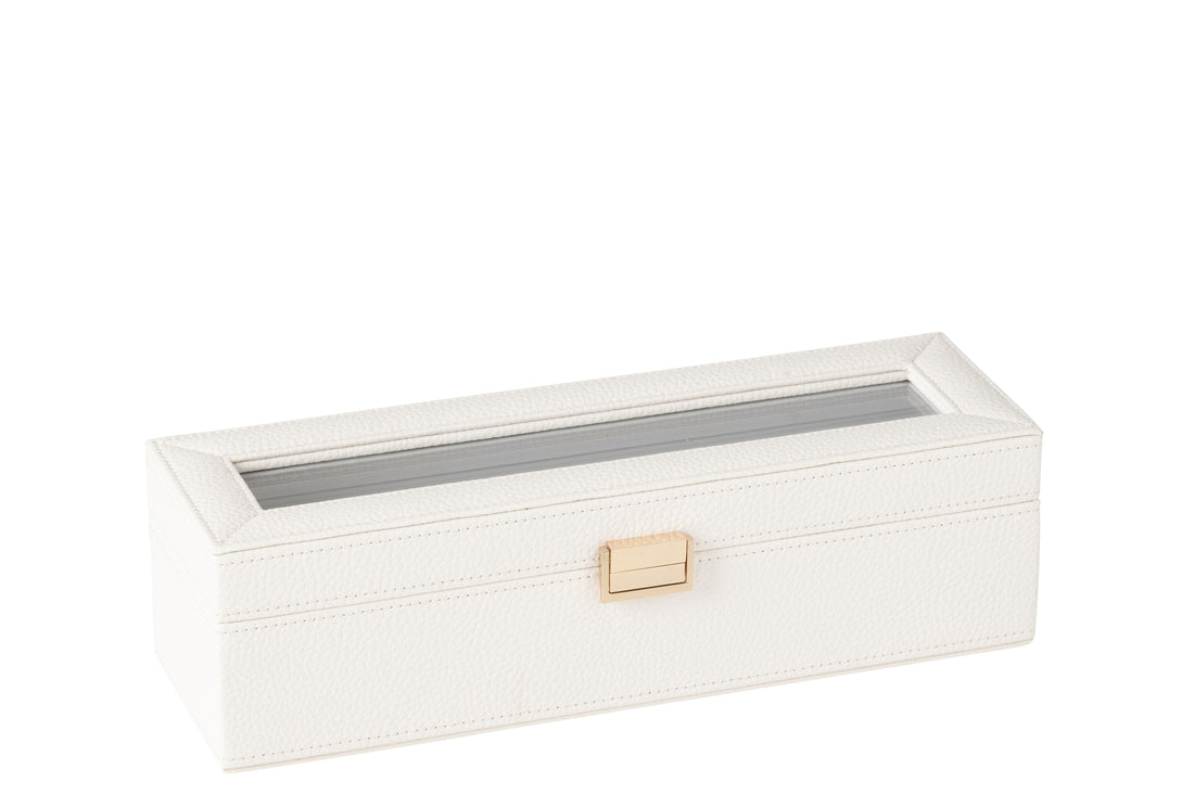 Swatch Box 6 Compartments Kunstleer Wit