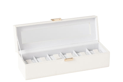 Swatch Box 6 Compartments Kunstleer Wit