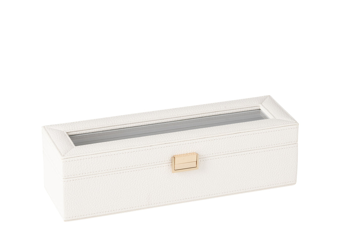 Swatch Box 6 Compartments Kunstleer Wit