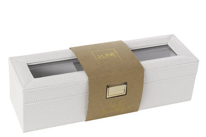 Swatch Box 6 Compartments Kunstleer Wit