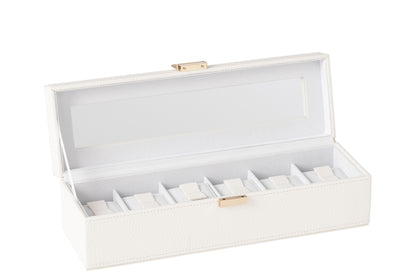 Swatch Box 6 Compartments Kunstleer Wit