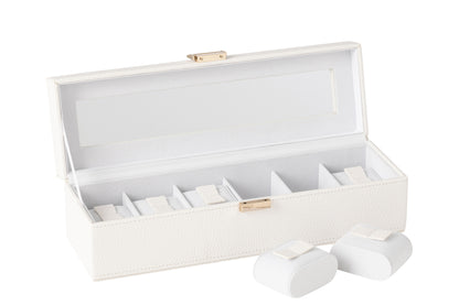Swatch Box 6 Compartments Kunstleer Wit