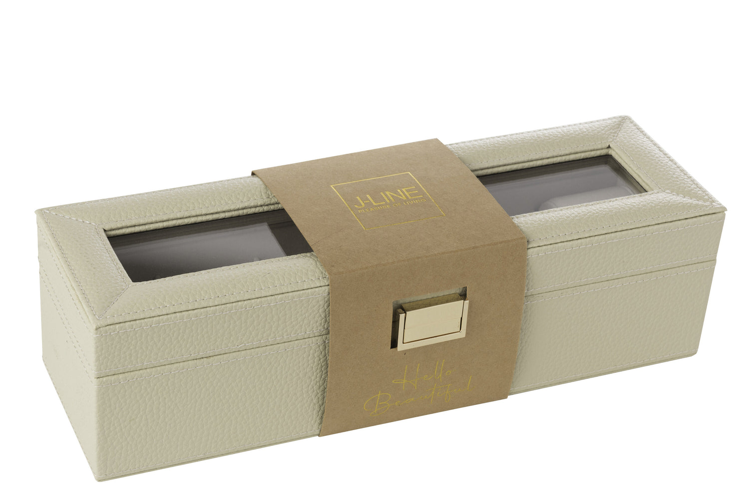 Swatch Box 6 Compartments Kunstleer Beige