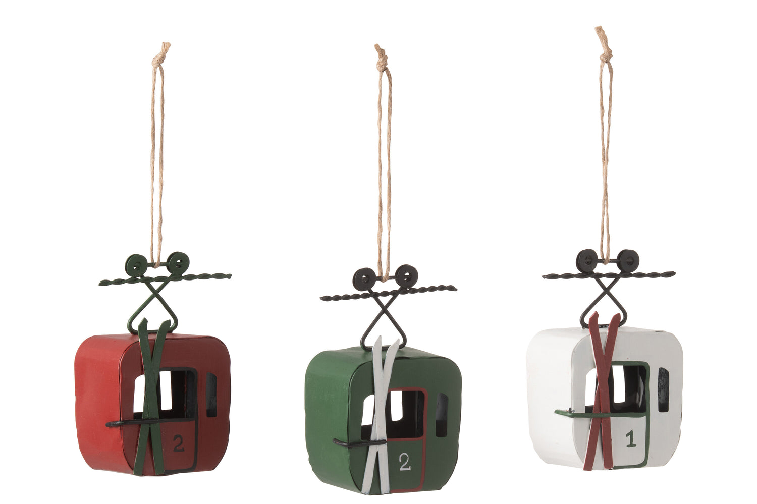 Hanger Kabel Auto Vierkant Metaal Mix Assortiment Van 3