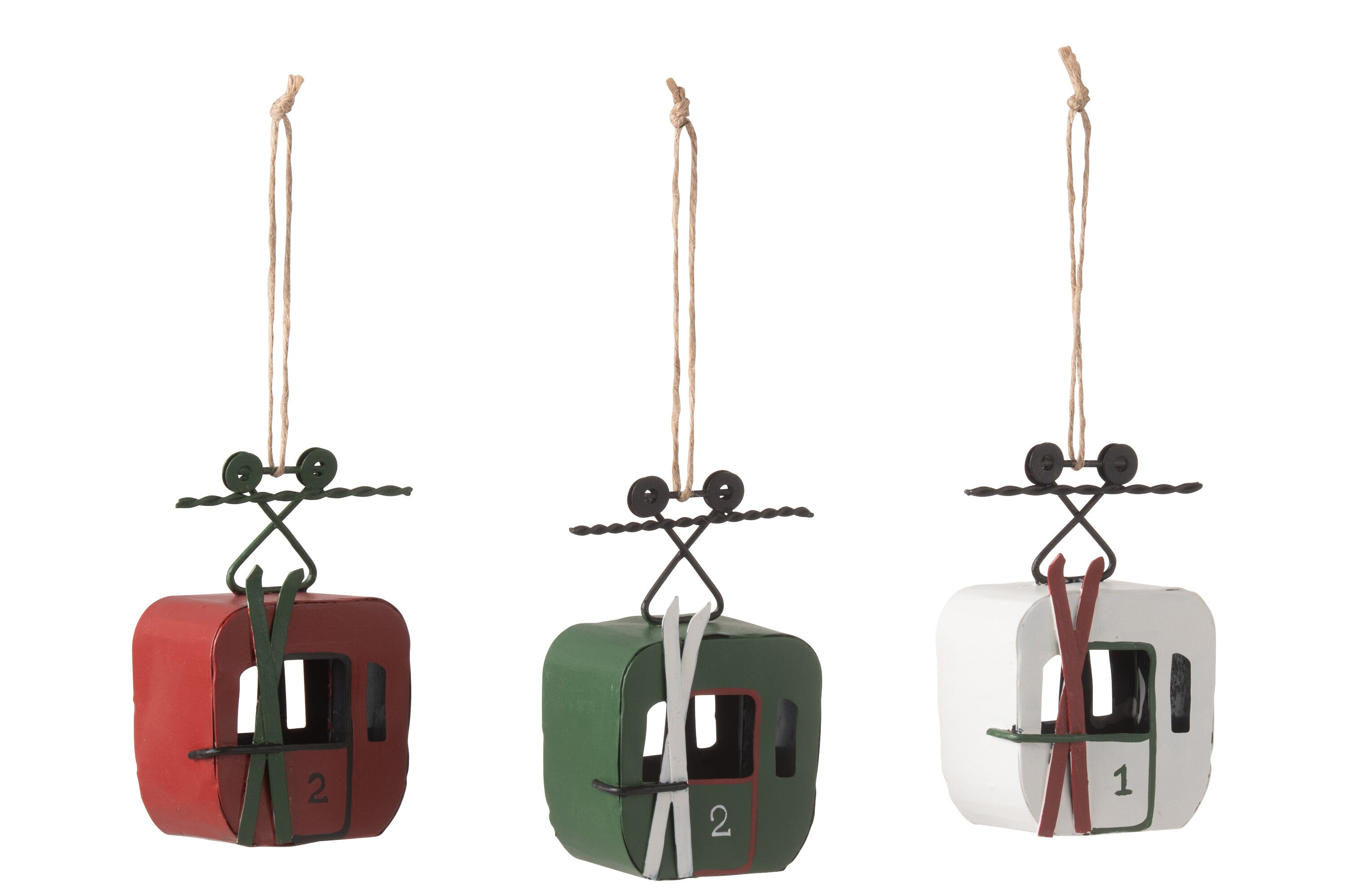 Hanger Kabel Auto Vierkant Metaal Mix Assortiment Van 3