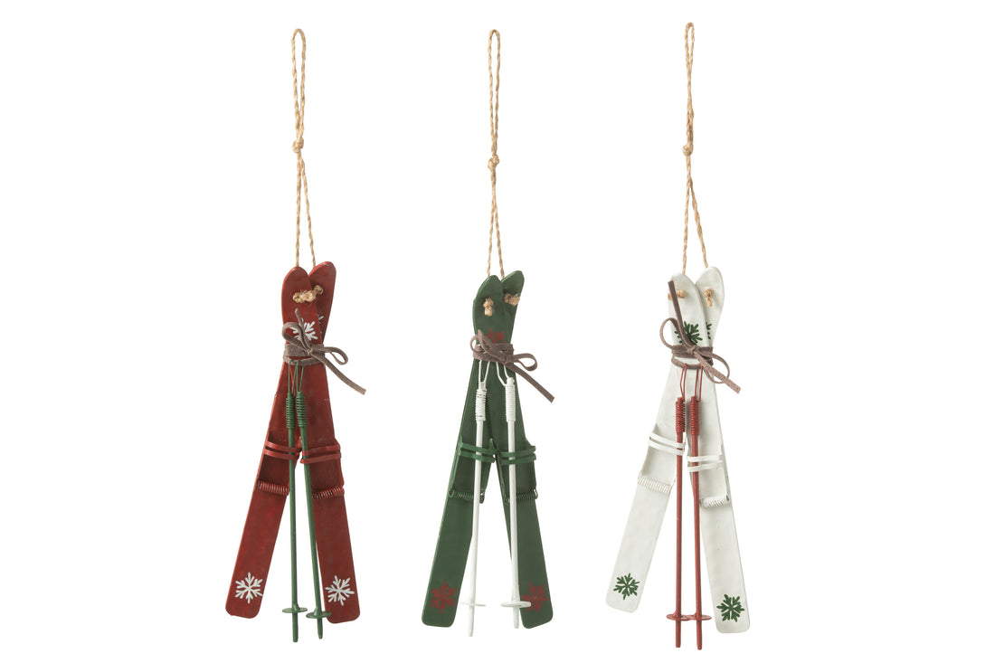 Hanger Skis Metal Mix Assortment Of 3