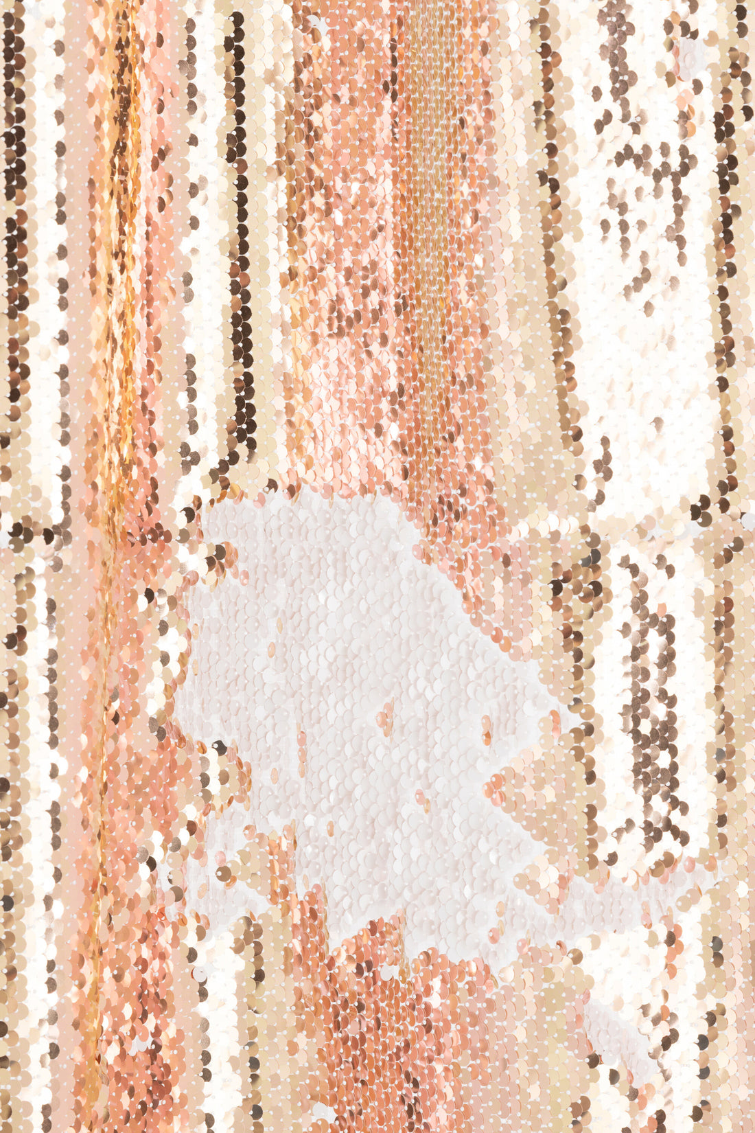 J-Line Gordijn Omkeerbaar Sequin Champagne/Wit