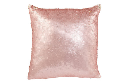 J-Line Kussen Omkeerbaar Sequin Roze/Champagne