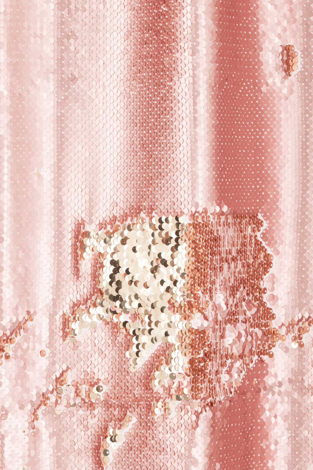 J-Line Gordijn Omkeerbaar Sequin Roze/Champagne