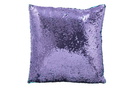 J-Line Kussen Omkeerbaar Sequin Blauw/Paars