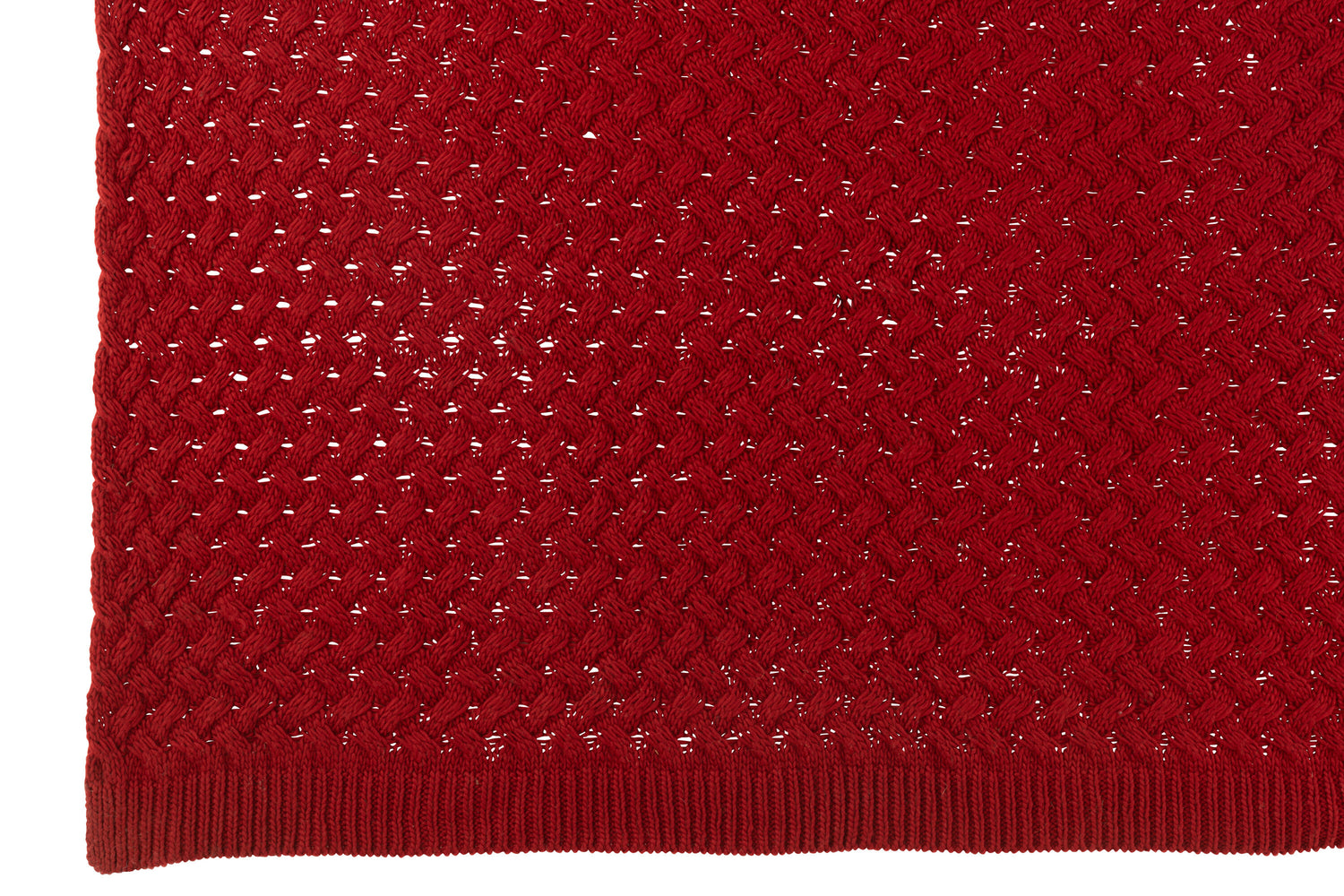 Geruite Gebreide Acryl Rood