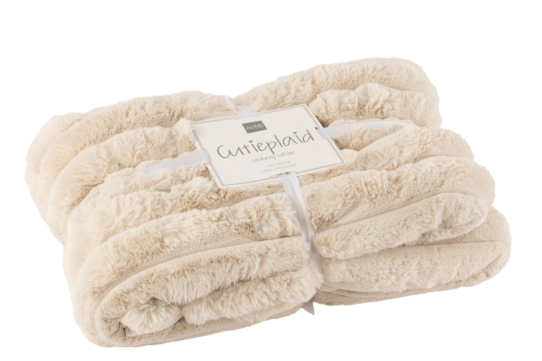 Plaid Groot Corduroy Polyester Beige