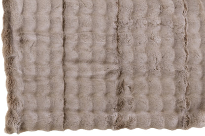 Plaid Wave Polyester Taupe