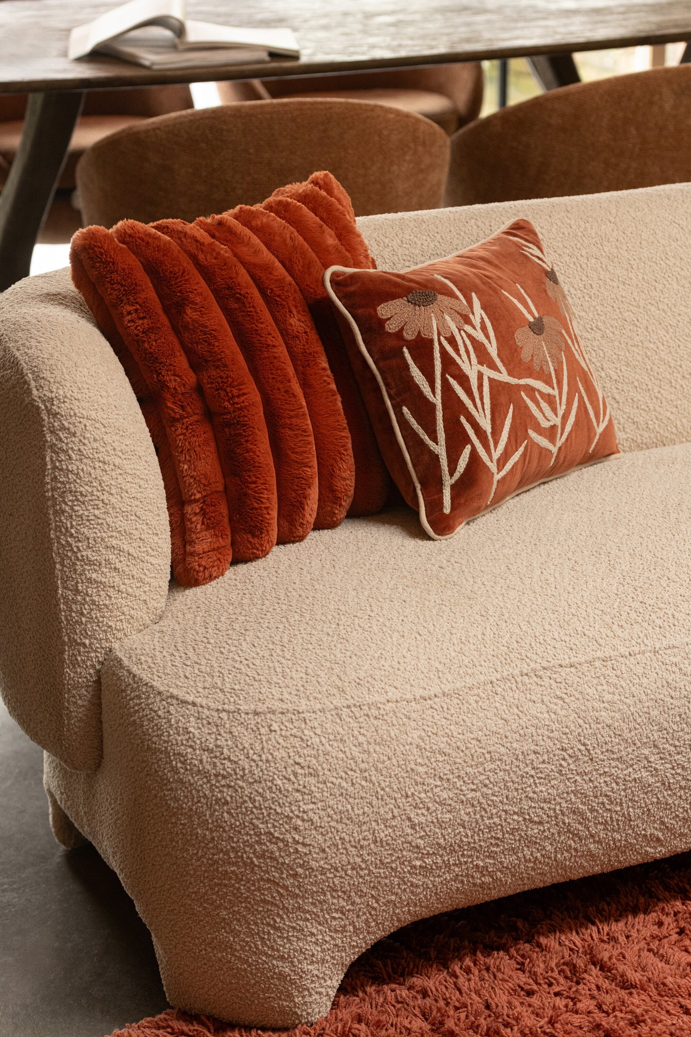 Kussen Groot Corduroy Polyester Roest