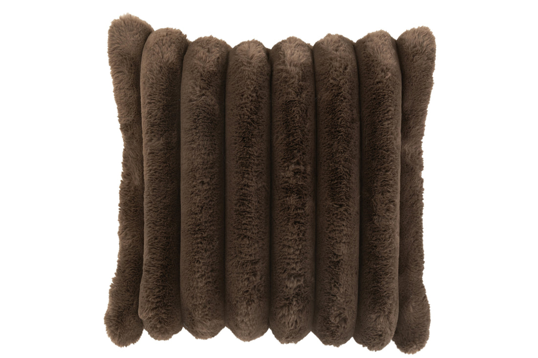 Kussen Groot Ribfluweel Polyester Chocolade