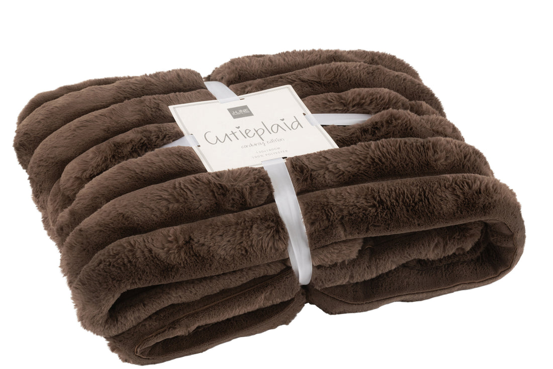 Plaid Groot Corduroy Polyester Chocolade