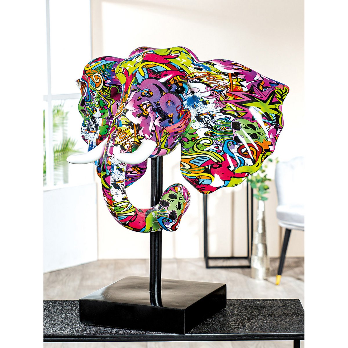 Sculptuur Olifant Street Art H.62 cm