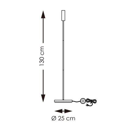 Sola 130 1L Vloerlamp zand zwart - Design Vloerlamp