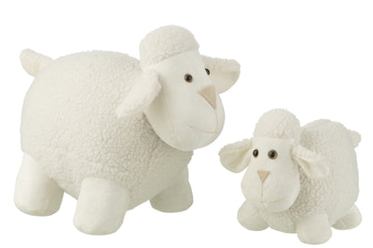 Deurstopper Schaap Polyester Wit Groot