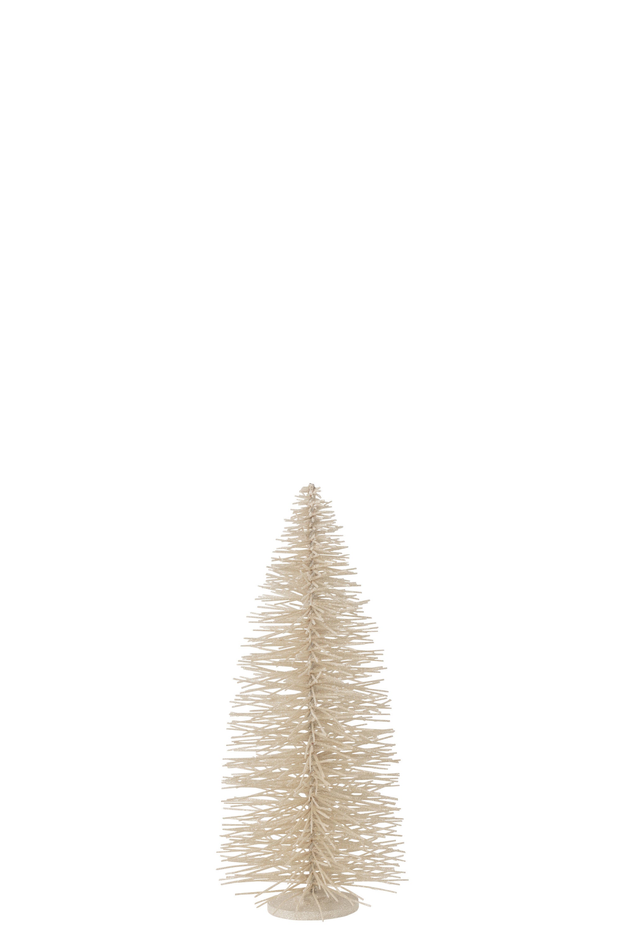 J-Line Christmas Tree Deco Glitters Wood White Large