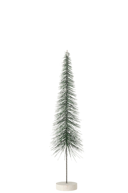 J-Line Kerstboom Deco Sneeuw Plastic Groen Klein