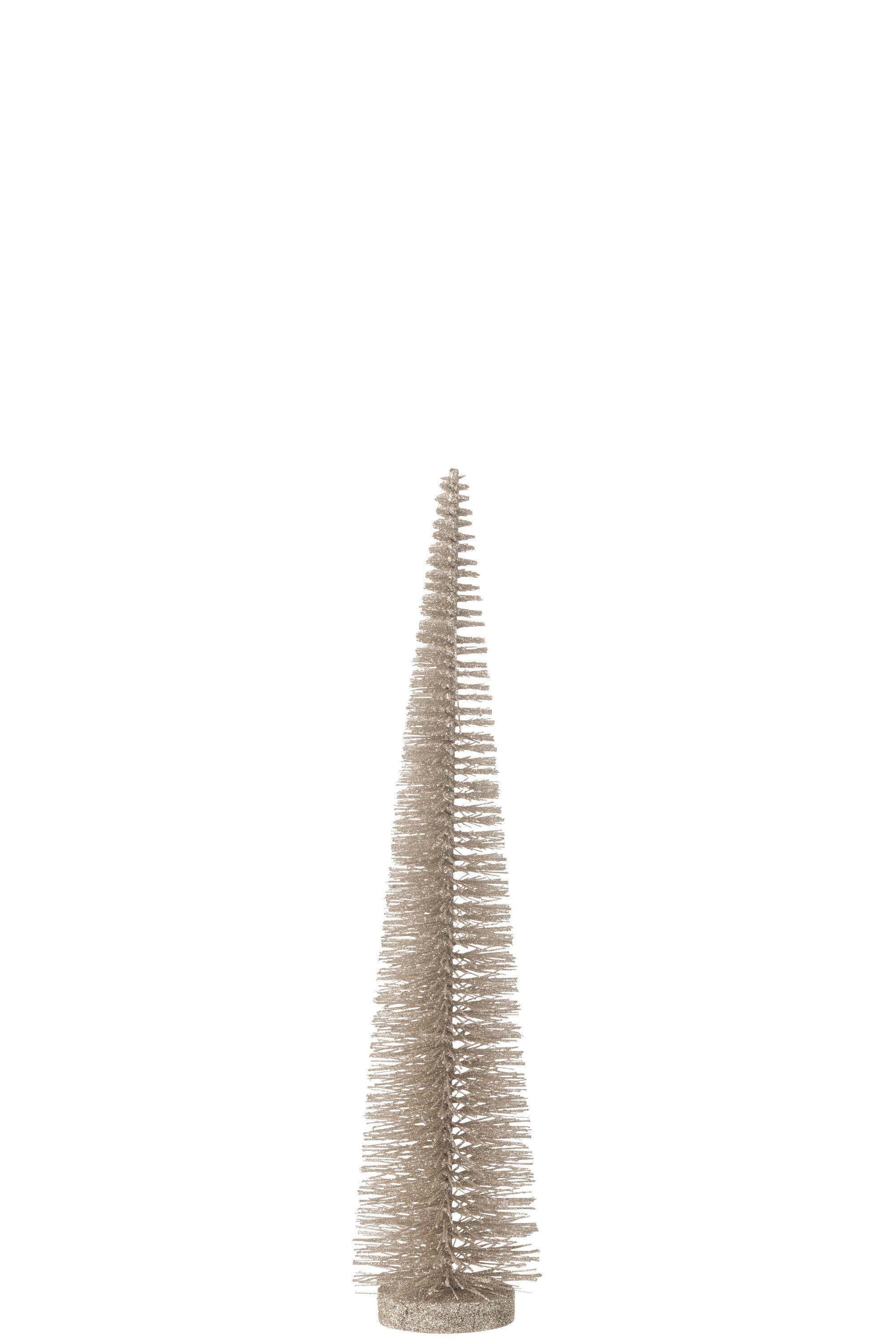 J-Line Kerstboomdecoratie Glitters Plastic Greige Medium