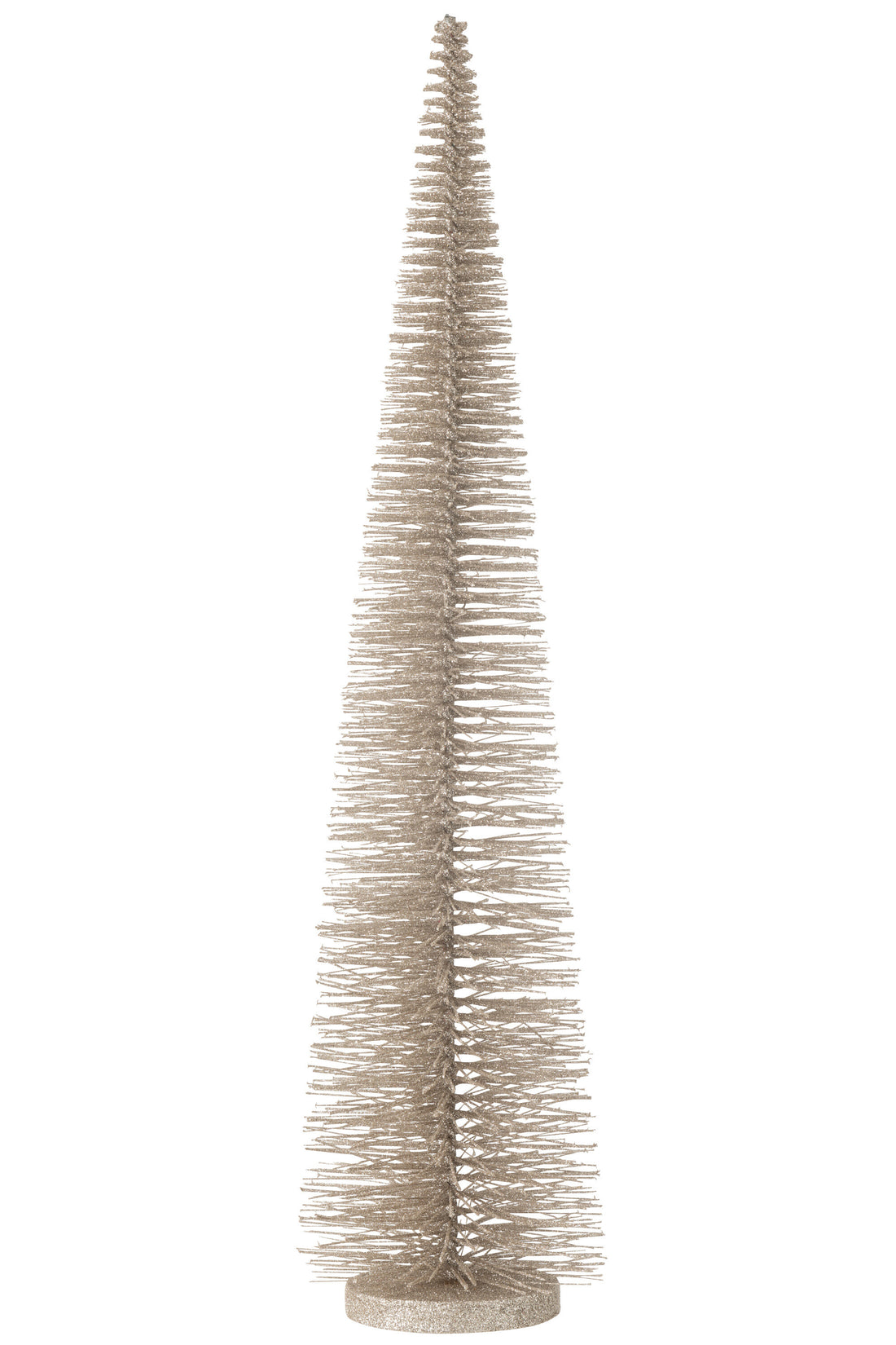 J-Line Christmas Tree Deco Glitters Plastic Greige Large