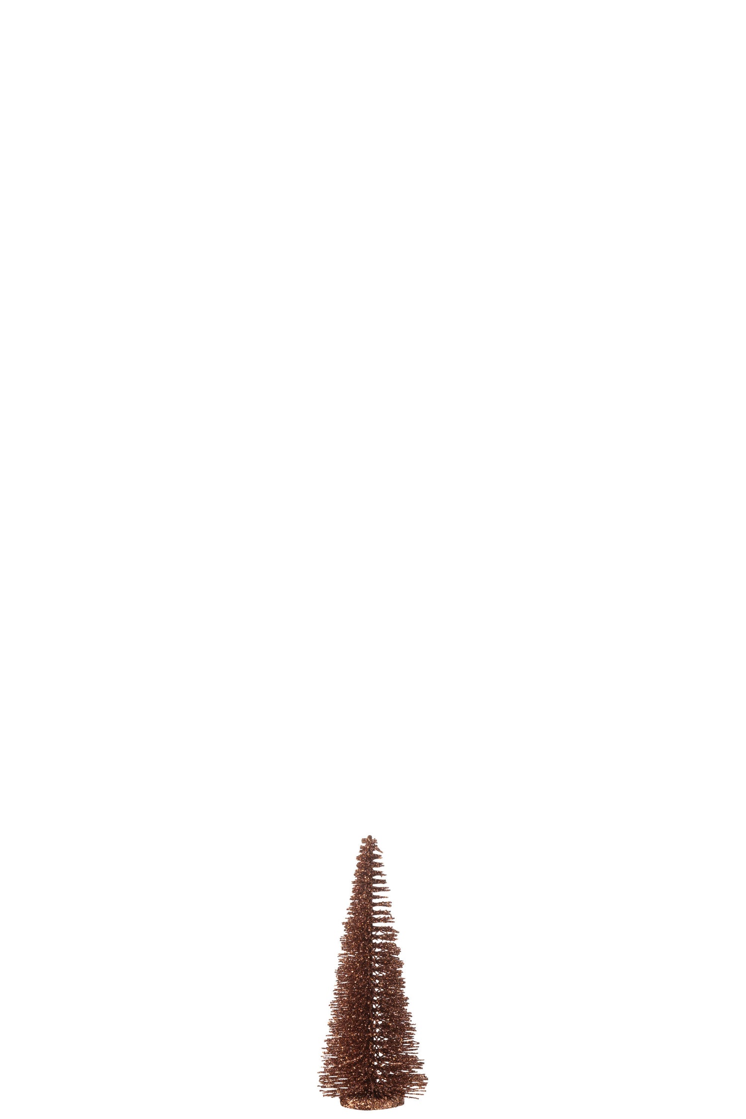 J-Line Christmas Tree Deco Glitters Plastic Brown Small