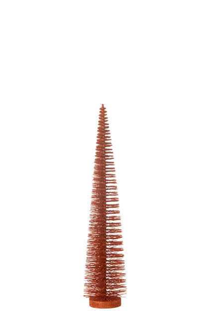 J-Line Christmas Tree Deco Glitters Plastic Copper Medium