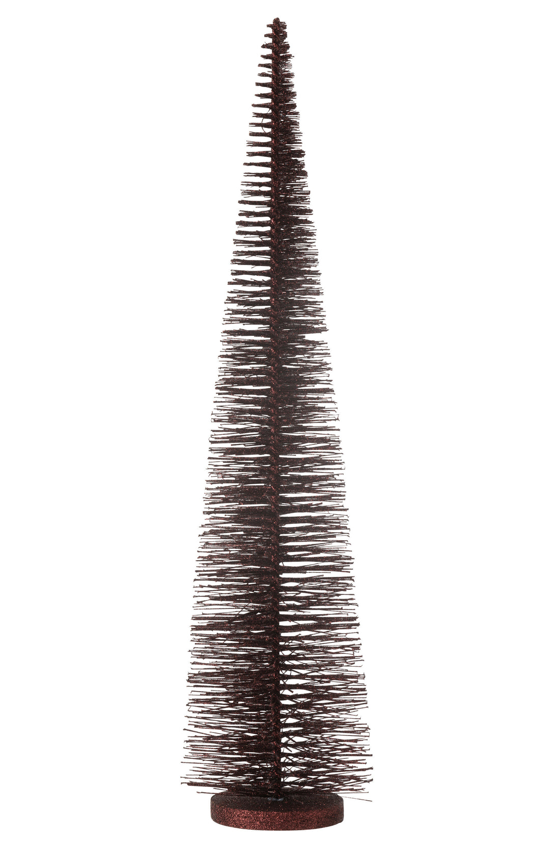 J-Line Kerstboomdecoratie Glitters Plastic Bordeaux Groot